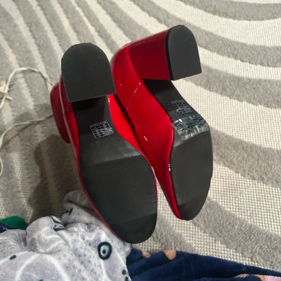 Forever 21 Shiny Red Heeled Boots - Picture 3 of 4